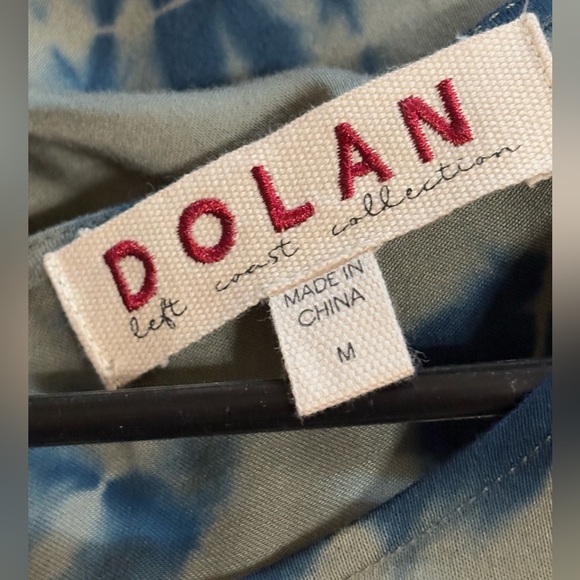 ANTHROPOLOGIE Dolan Eliska Tie-Dye Modest Oversized Dress Moss Green/Blue Sz. M - Picture 9 of 11